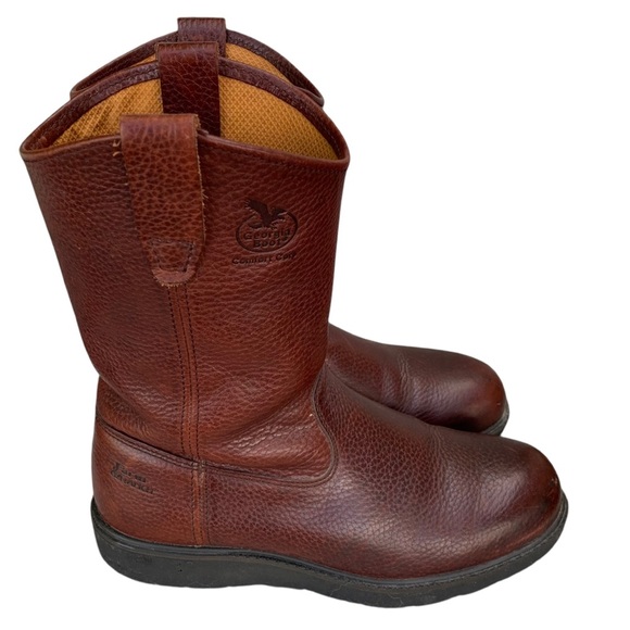 Georgia Boots Men's Brown Leather Wellington 11” G5384 - Picture 1 of 13